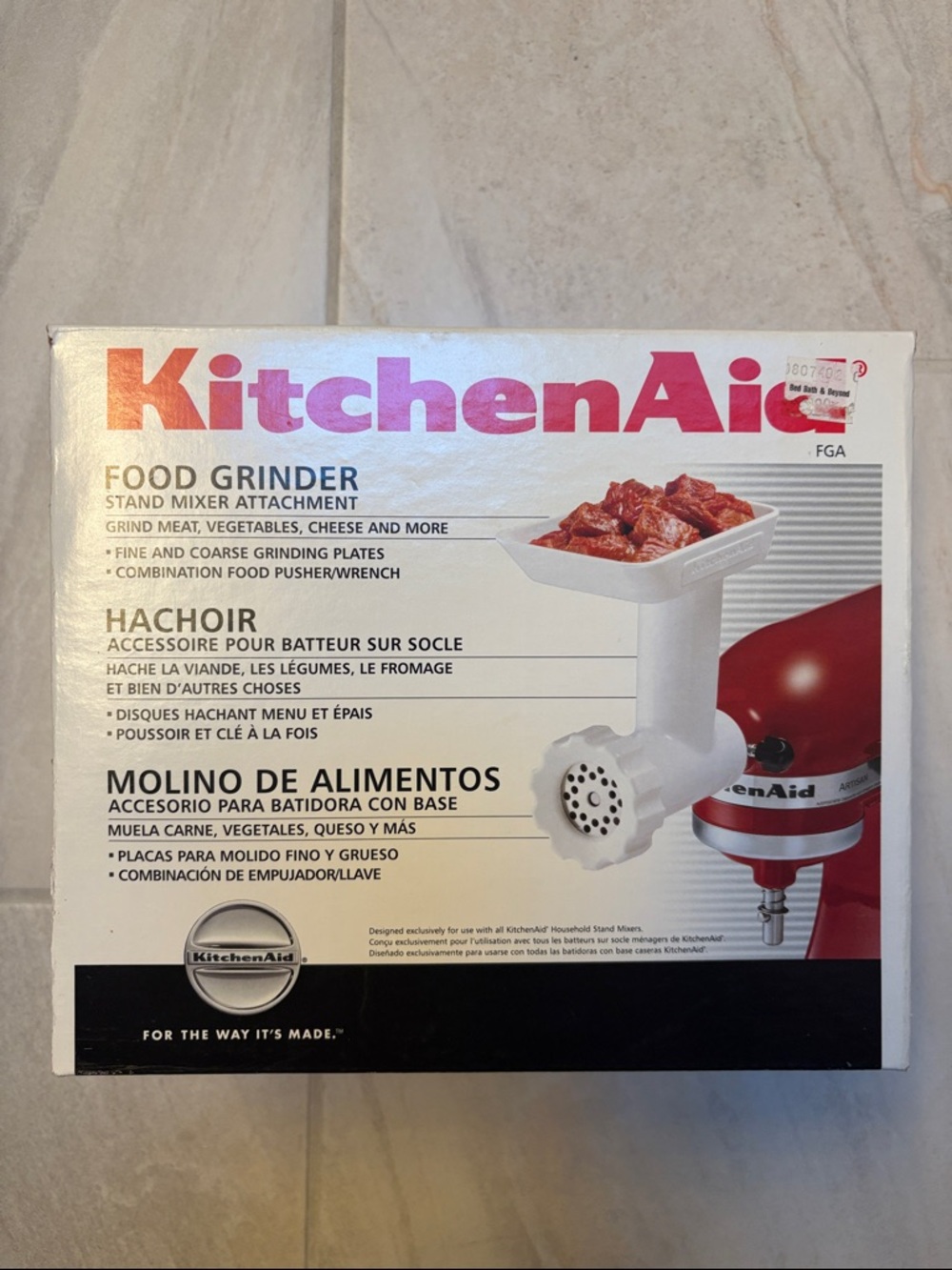 KitchenAid Food Grinder Stand Mixer Attachment